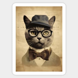 Lawyer of Catsland - Vintage Cat in Suit Sticker